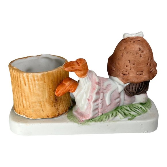 VTG 1982‎ W.A.Stratford Bonnie Brite Porcelain Bisque Candle Holder turtle girl - Picture 5 of 10